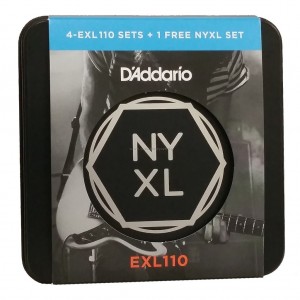 D'ADDARIO EXL110-TIN - 4-Pack strun + 1kpl gratis 