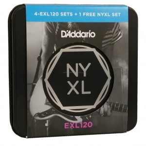 D'ADDARIO EXL120-TIN - 4-Pack strun + 1kpl gratis 