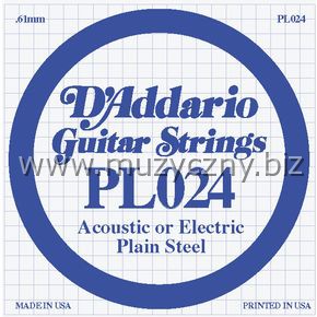 D'ADDARIO PL024  ''D'' - Struna do gitary elektrk. 