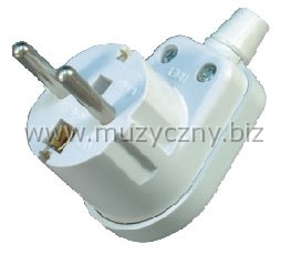 LUX WB-6 - Wtyczka zasilajca 230V biaa 