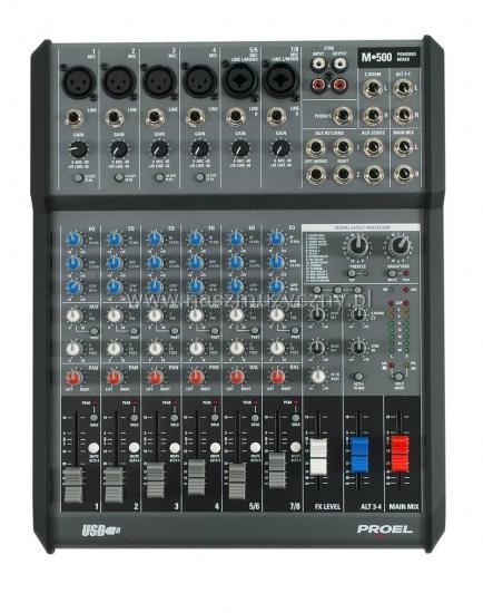 PROEL M500USB - Powermikser 2x250W 4Ohm _