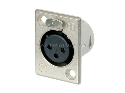 NEUTRIK NC3FP-1 - Złącze tablicowe żeńske XLR 3PIN _