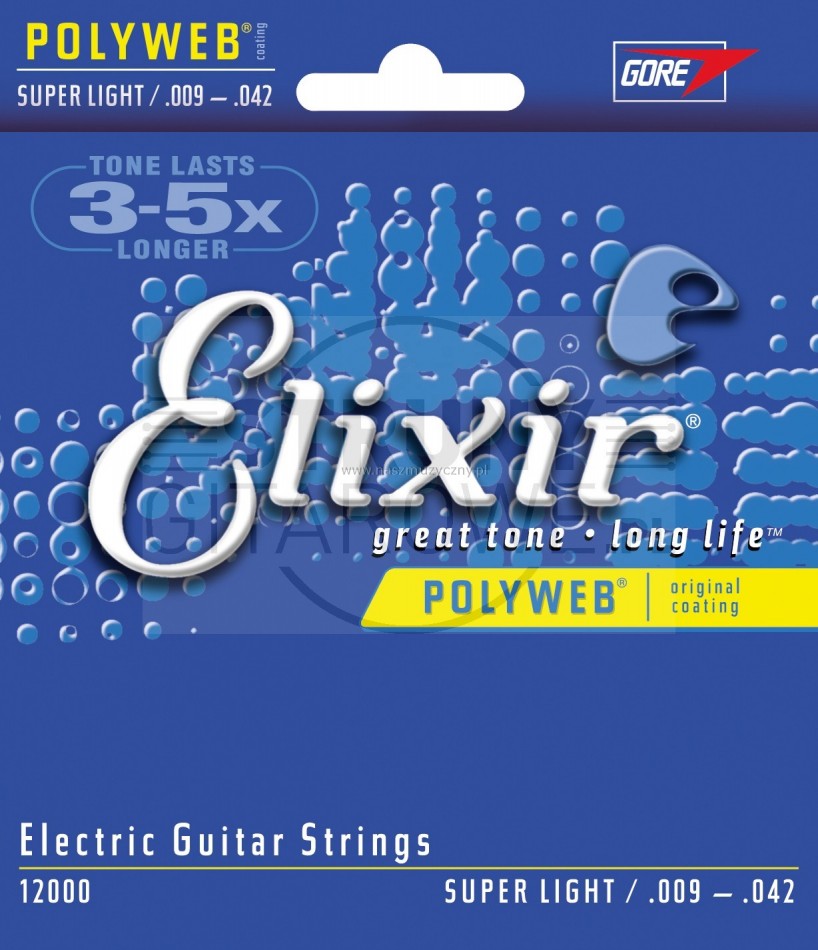 ELIXIR 12000 -Struny do gitary elektrycznej 9-42 _