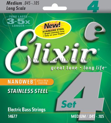 ELIXIR 14677 - Struny do gitary basowej 45-105 _