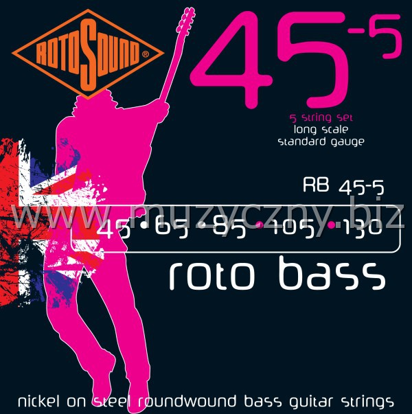 ROTOSOUND RB45-5 - Struny do gitary basowej _