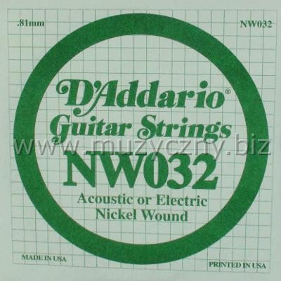 D'ADDARIO NW032 - Struna do gitary elektrycznej _