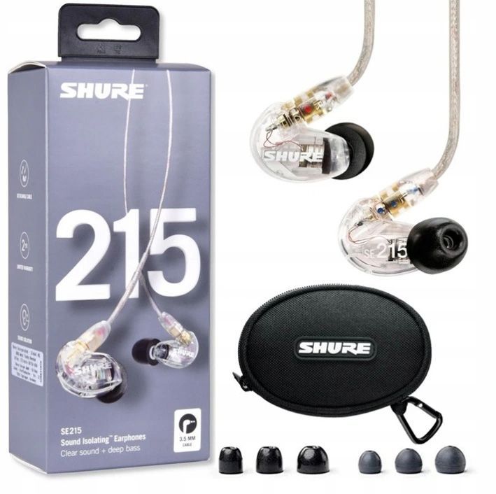 SE215-CL słuchawki douszna przeźroczyste SHURE _