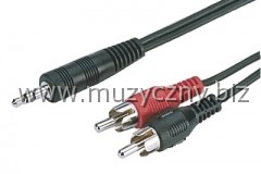 Przejściówka audio ACA-1735 kabel audio 2xRCA/MJS _