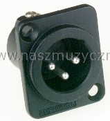 AMPHENOL AC3MMDZB - Złącze XLR M 3pin tablicowe _