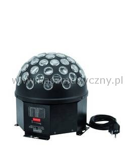 LED B 16 WHITE DMX CZARNY-KULA _