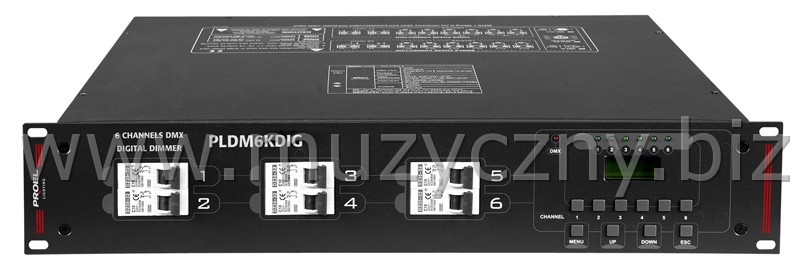 PROEL PLDM6KDIG - 6 kana³owy dimmer cyfrowy _