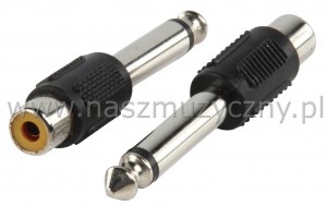 AC-021 - Adapter Jack 6,3mm wtyk, RCA gniazdo mono 