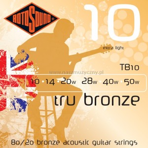 ROTOSOUND TB10 - Struny do gitary akustycznej 