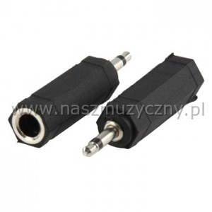 AC-004 Adapter Jack 3,5mm wtyk, Jack 6,35mm gniazd 