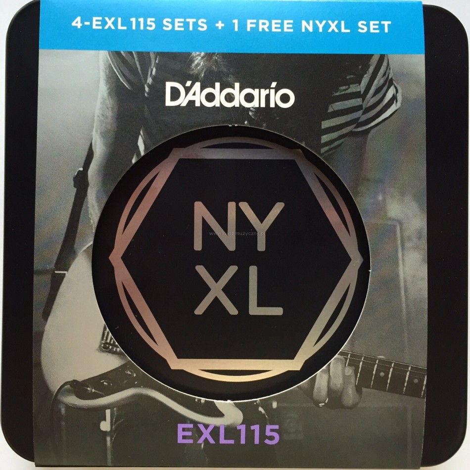 D'ADDARIO EXL115-TIN - 4-Pack strun + 1kpl gratis _