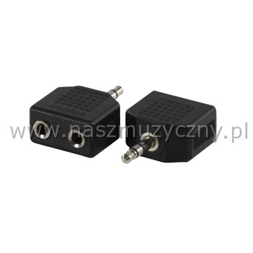 AC-012 Rozgałęznik Jack 3,5mm gniazdo x2, Jack 3,5 _