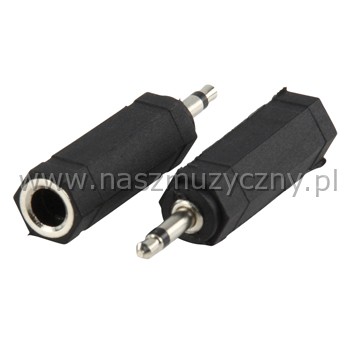 AC-004 Adapter Jack 3,5mm wtyk, Jack 6,35mm gniazd _